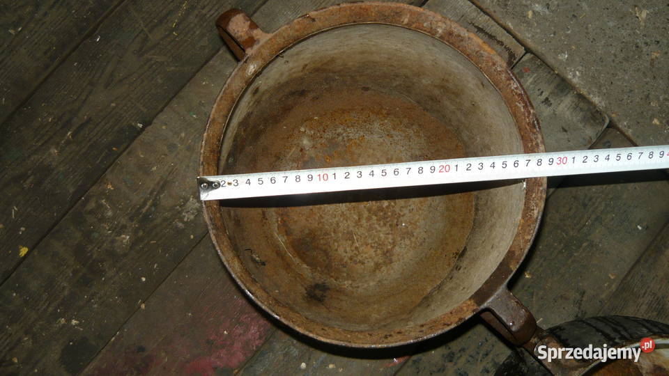 Stary żeliwny garnek żeliwny sagan garnki żeliwn podlaskie Sokółka sprzedam