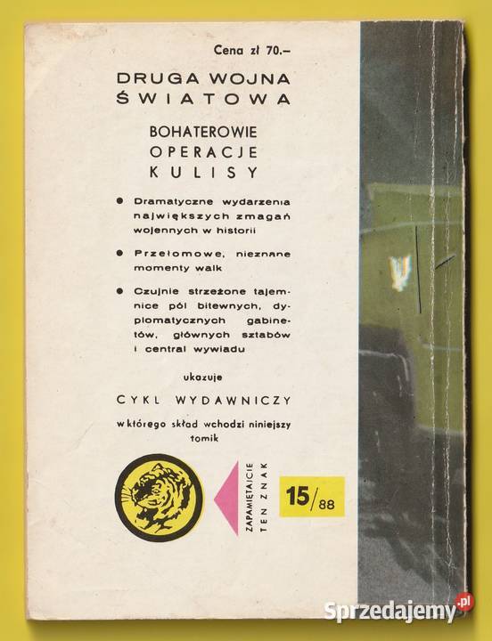 ŻÓŁTY TYGRYS OGNIEM Z ZASADZKI 1988 Łódź