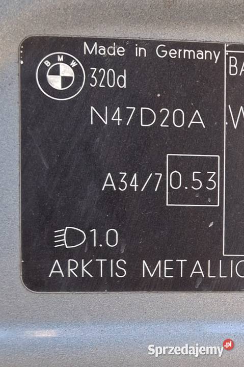 Bmw e 91 N47D20A części arktissilber A347 Brusy