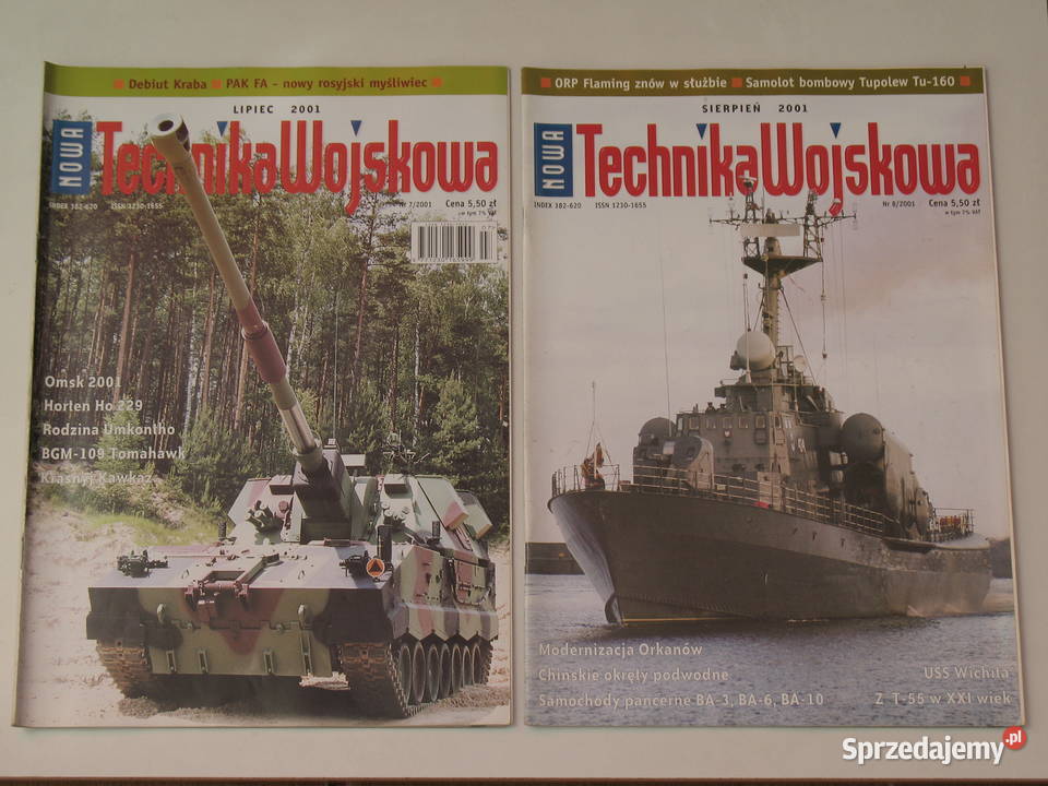 Technika Wojskowa kompletny rocznik 2001 Czasopisma
