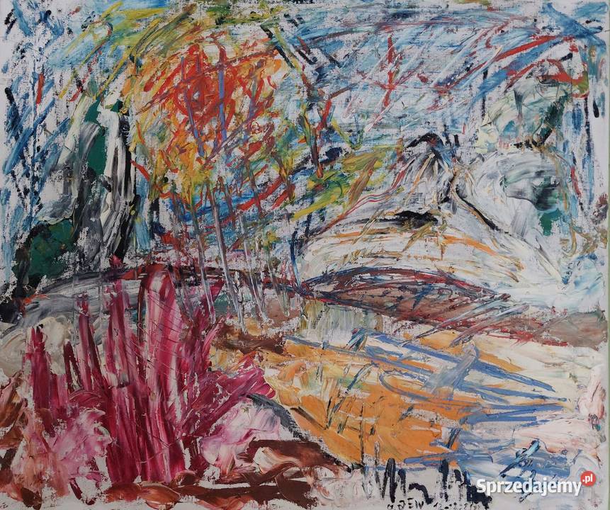 Pejzaż olej na płótnie Węgorzyno