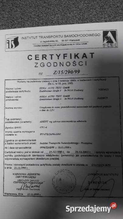 Linia diagnostyczna HEKA kpl do SKP Łęg Tarnowski