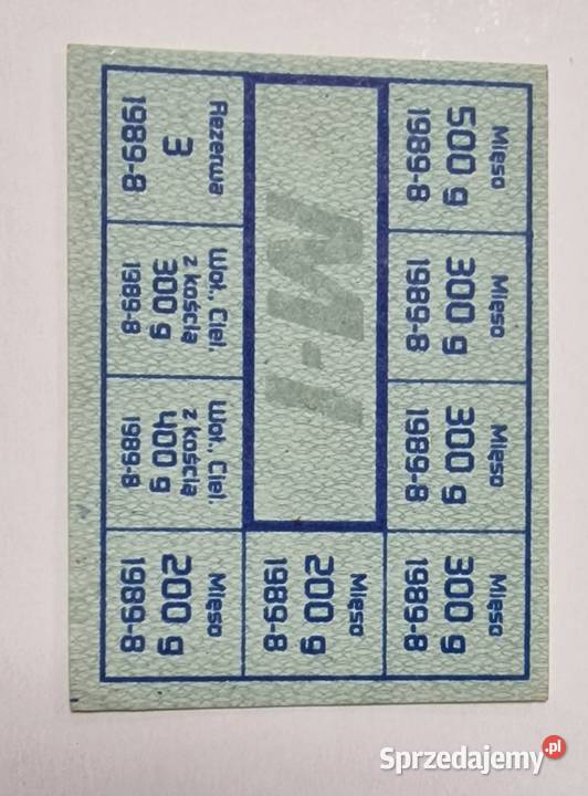 Sprzedam pamiątkowe kartki żywnościowe z okresu Toruń