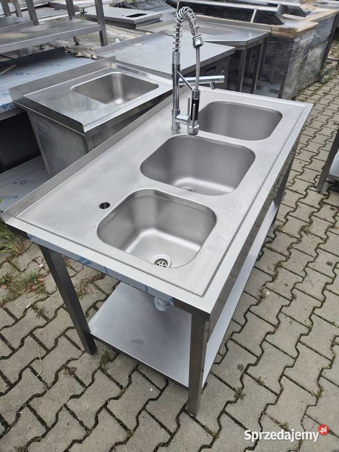 Zlew Gastronomiczny 3 Komorowy Z Półką 1407085 B Ostrów Wielkopolski sprzedam