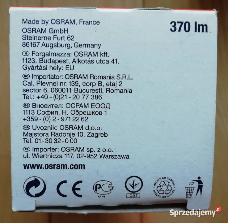 6x OSRAM 40W E27 tradycyjna żarówka MATOWA Warszawa