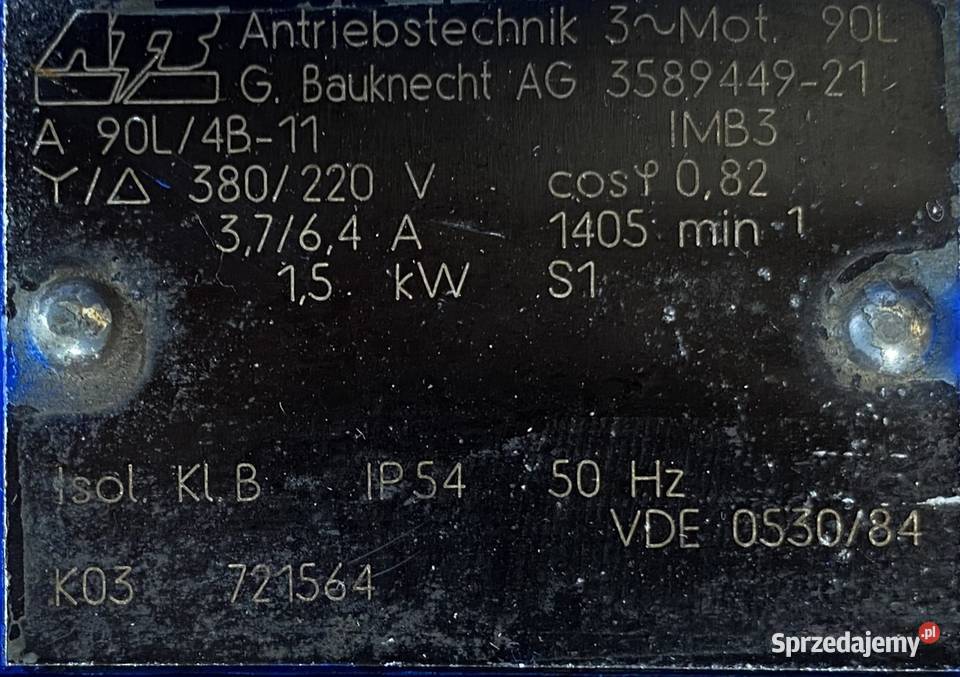 silnik elektryczny 15kW 1405obr 3fazowy Pozostałe Pigża