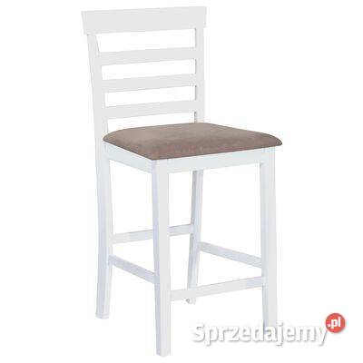 vidaXL Krzesła barowe 2 białe tkanina241702 Krzesła Warszawa