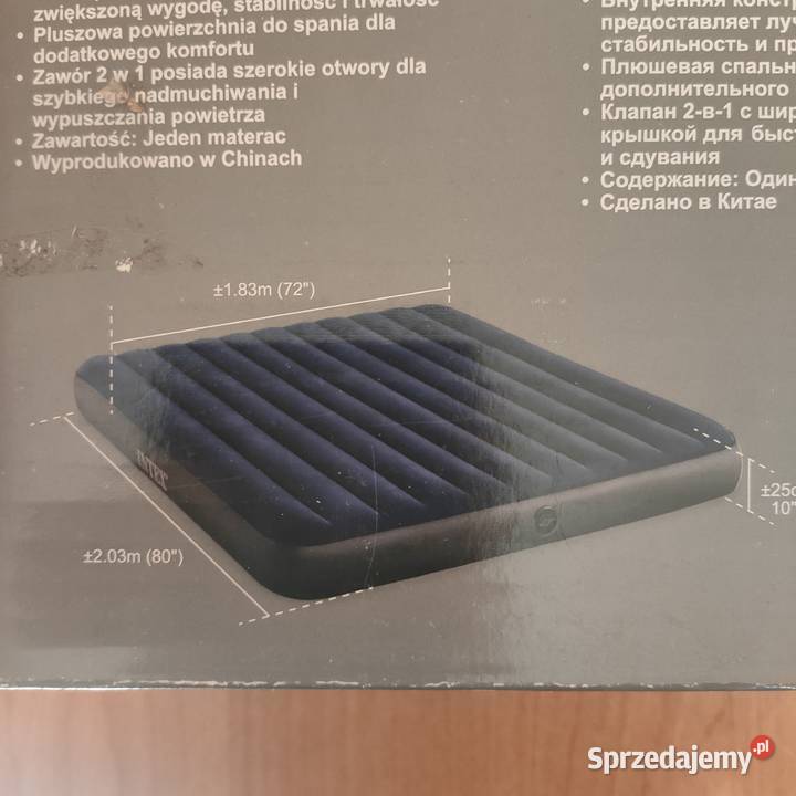 Materac dmuchany 183x203x25 2osobowy Materace warmińsko-mazurskie Olsztyn