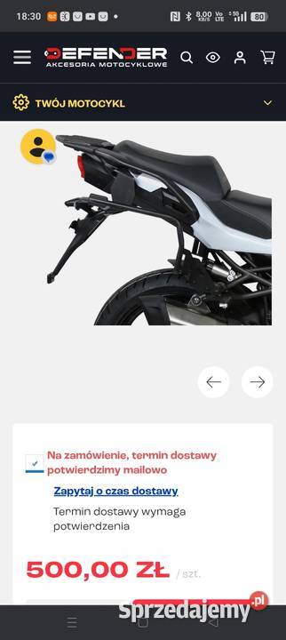 Kufry shad 35l że stelażem pod Kawasaki versys