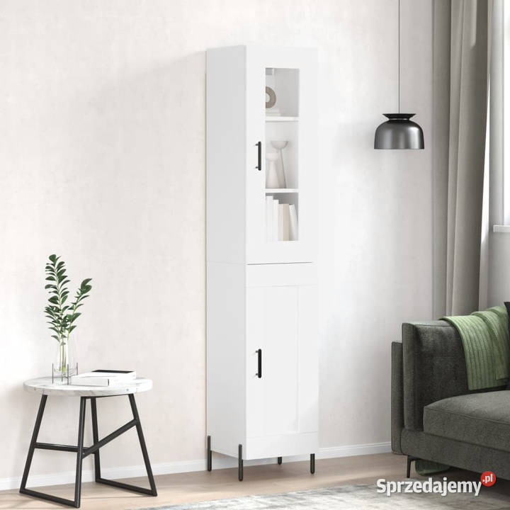 Wysoka szafka biała 345x34x180 materiał Pozostałe Warszawa