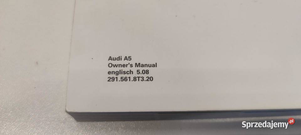 AUDI A5 8T KSIĄŻKA INSTRUKCJA ETUI WERSJA osobowe