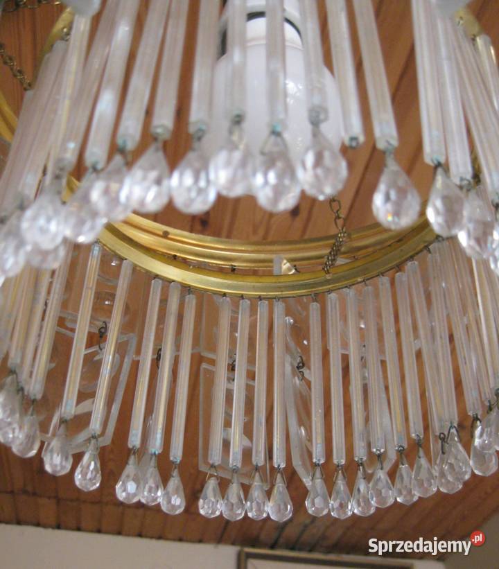 Lampa kryształ secesja ok 1930 r Poznań