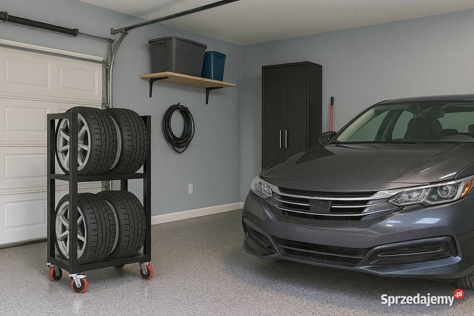 Stojak na koła opony stelaż na kółkach do garażu Jeżowe