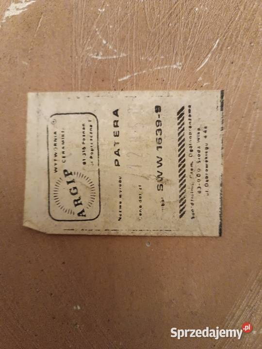 Patera naścienna z czasów PRL opolskie Łąki Kozielskie