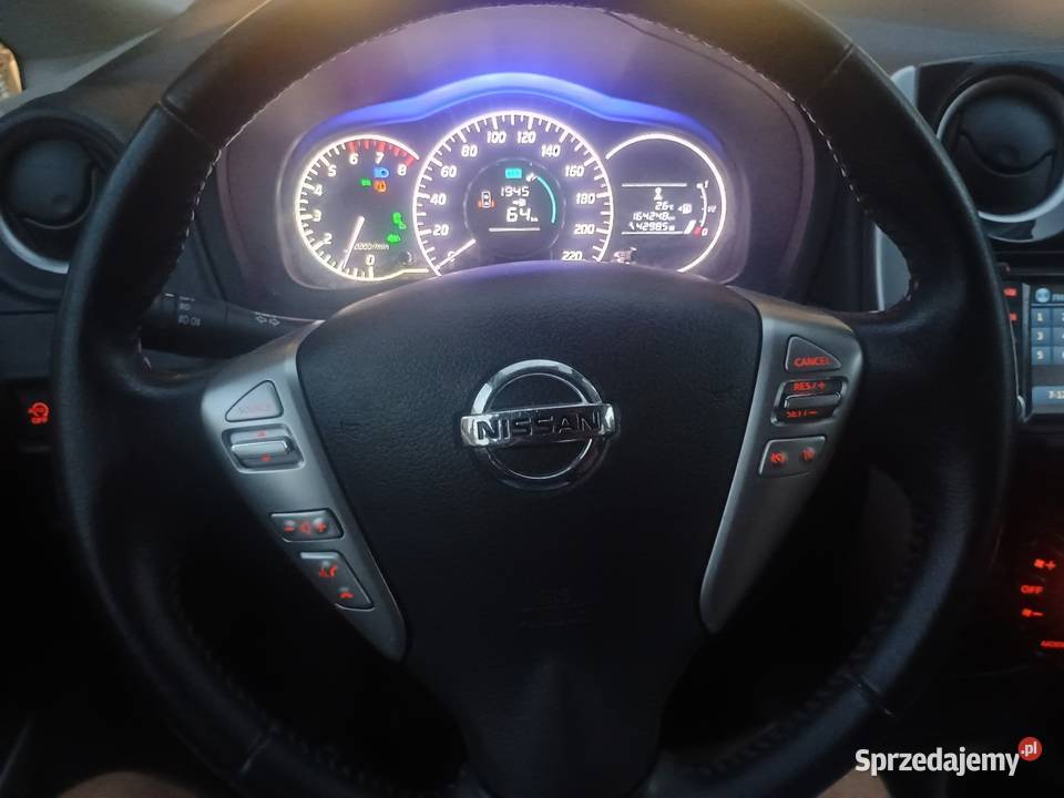 Nissan Note 2014r przebieg 16500012 benzyna Rok produkcji 2014 Wodzisław Śląski