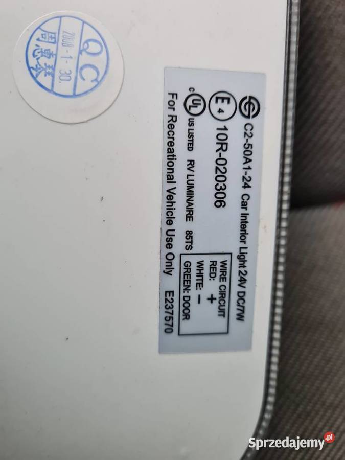 Lampka Oświetlenia Kabiny 24V Ciężarówka Autobus Skawina