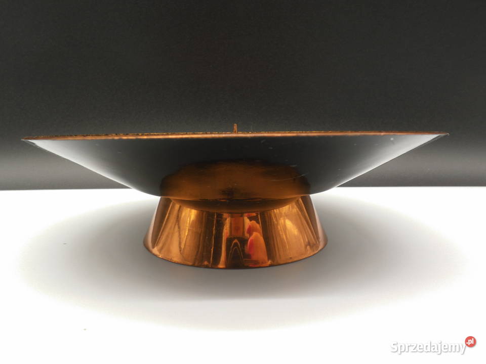 Emaliowany świecznik pochodzący z połowy XX Antyki, Sztuka, Kolekcje Raszków