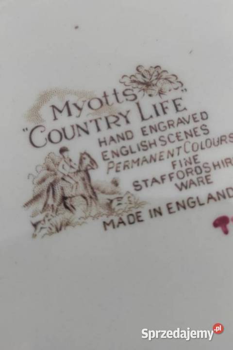 Myotts Country Life kolekcje vintage talerze Porcelana i szkło Pabianice