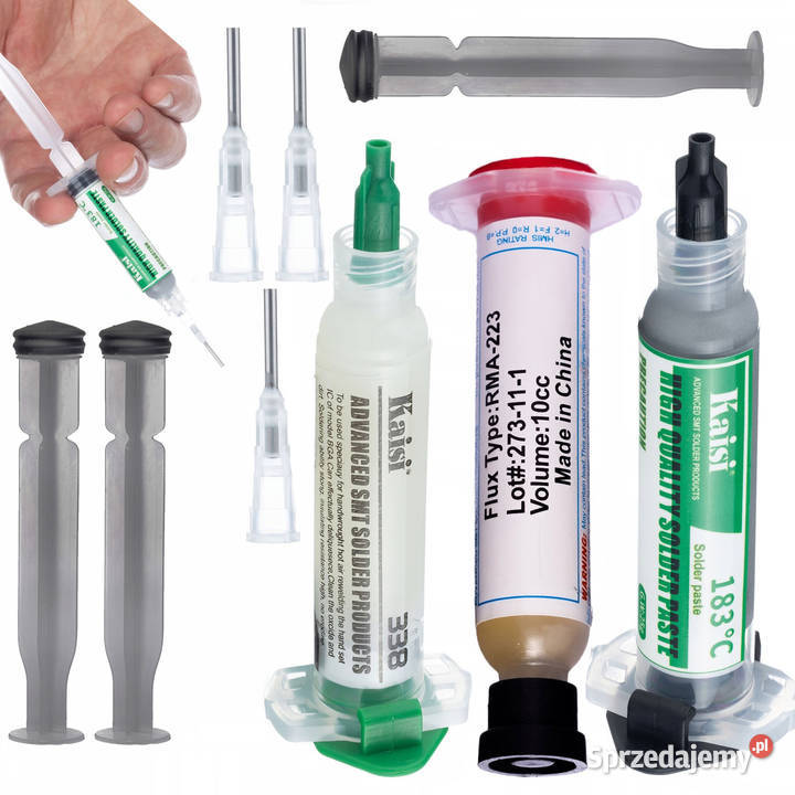 Zestaw Lutowniczy Flux 338 Cyna 183C 2x Tłoczek Ludźmierz