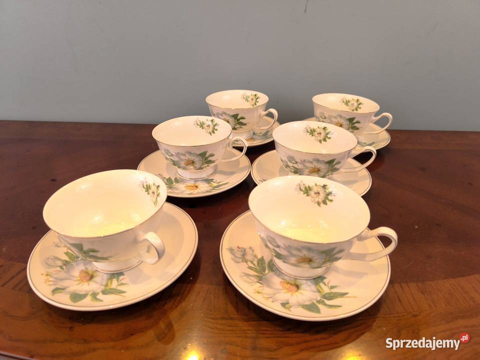Piękny zestaw porcelany kawowo herbaciany 6