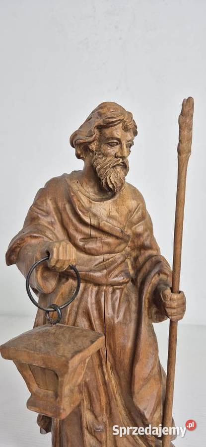 Stara rzeźba drewniana Św Józef z lampionem i Biłgoraj sprzedam