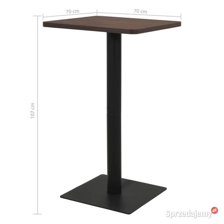 Stolik bistro ciemny jesion 70x70x107 WM321927 mazowieckie Warszawa sprzedam