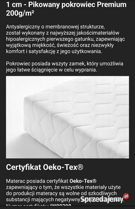 FDM Materac nawierzchniowy 120x190 masujacy Warszawa