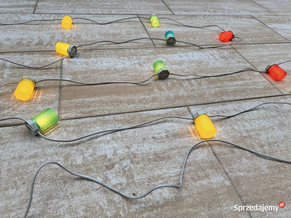 Lampki PRL girlandy oświetlenie zewnętrze