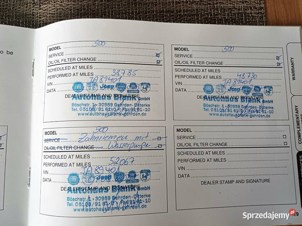 Fiat 500 12 benz Stan przebieg 62 udokumentowany Samochody osobowe Jaraczewo