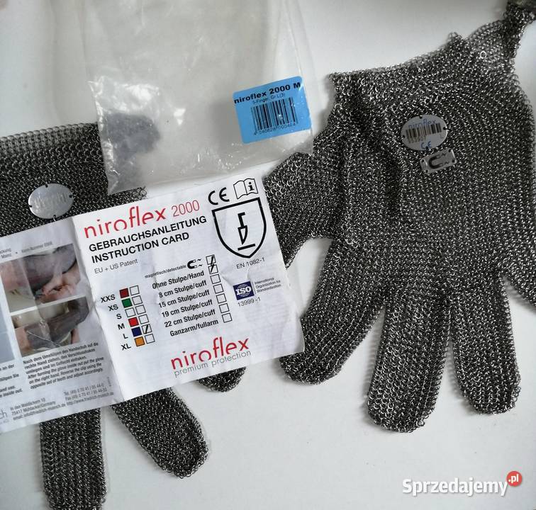 Metalowe rękawice masarskie 3 S M L wielkopolskie Ostrzeszów