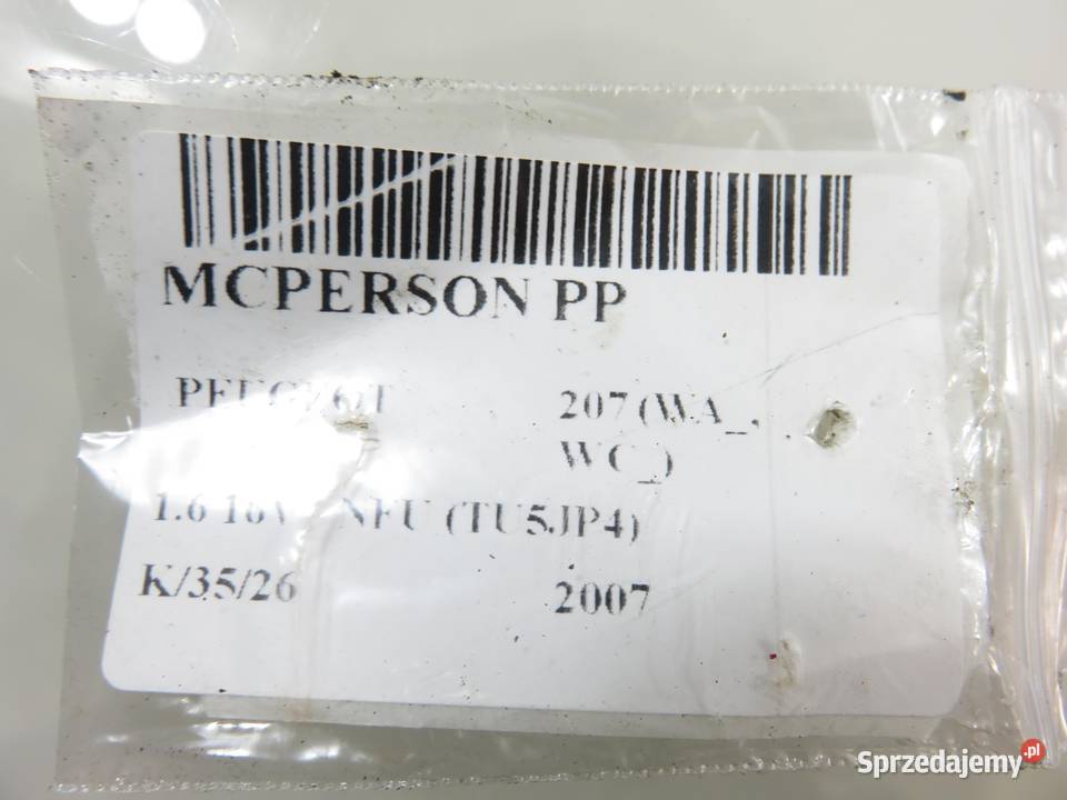 MCPERSON PRAWY PRZEDNI PEUGEOT 207 16 16V