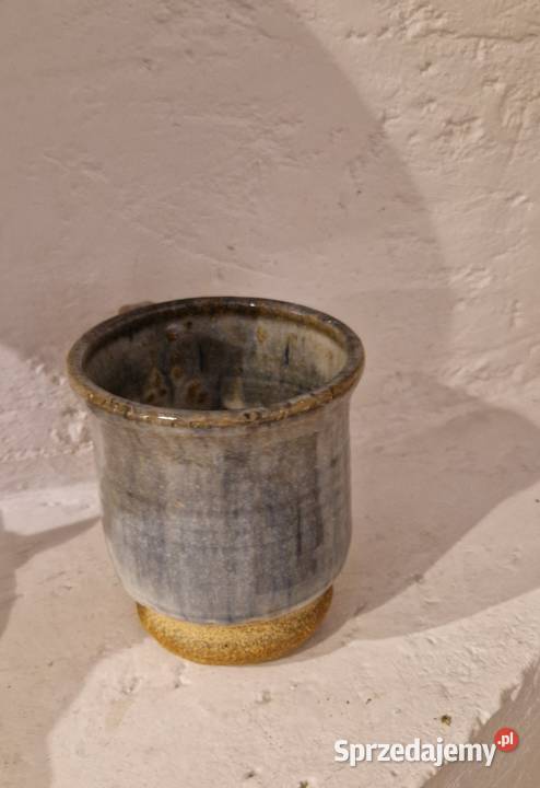 KUBEK niebiesko szary provensalski ceramika Lublin sprzedam