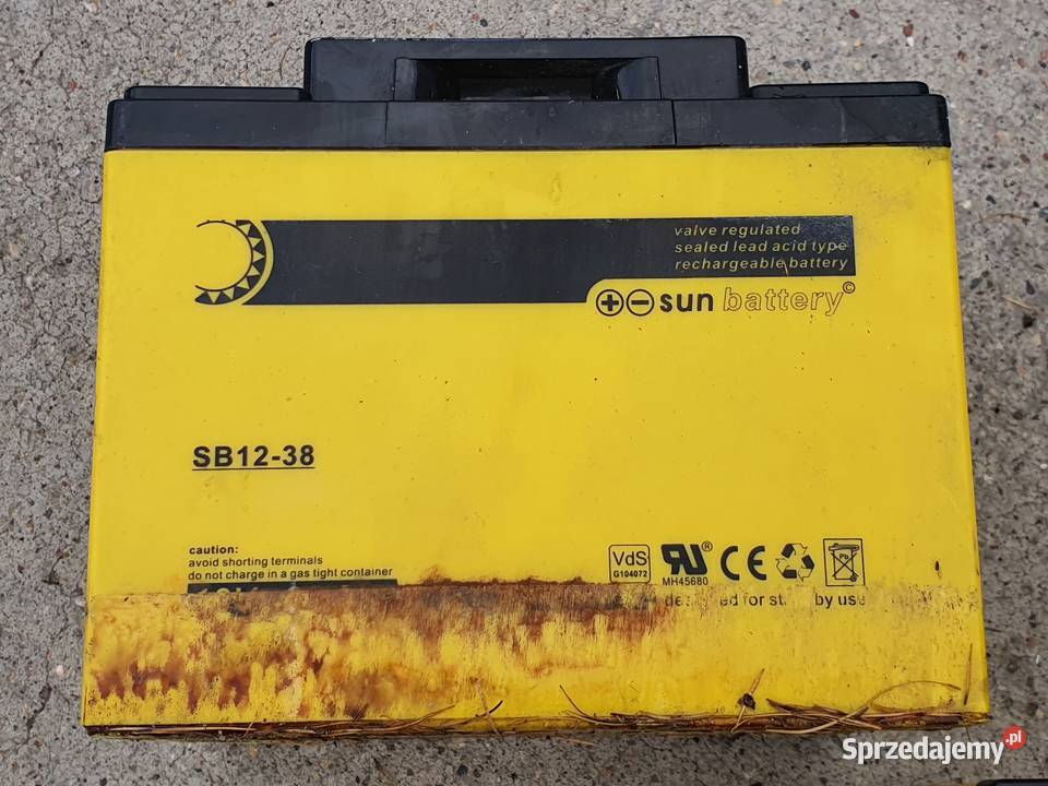 Akumulator AGM SUN Battery 12V 38Ah SB1238 Łódź sprzedam