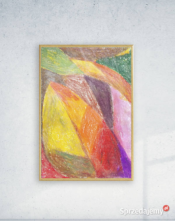 kolorowy rysunek 21x30 kolorowa abstrakcja a4 Wyposażenie wnętrz