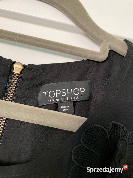 Nowa czarna szyfonowa bluzka Top Shop kwiatuszki czarny podkarpackie Nisko
