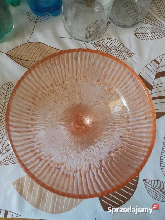 Szkło Ząbkowice owocarka patera JS Drost dolnośląskie Legnica