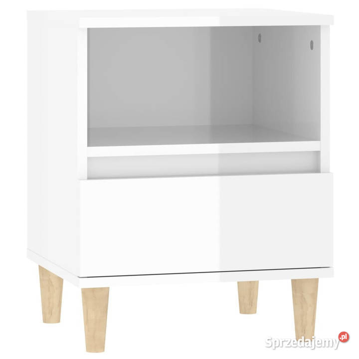 Szafki nocne 2 białe wysoki połysk 40x35x50 Warszawa