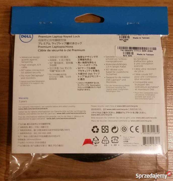 Dell 99HPV linka zabezpieczająca laptopa przed