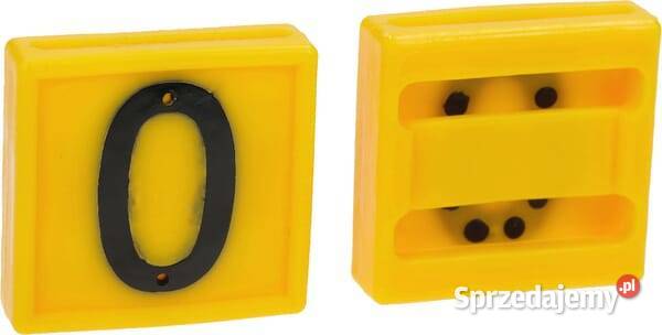 Cyfra do obroży 0 żółta 45x45mm 306000FA Kamionna sprzedam
