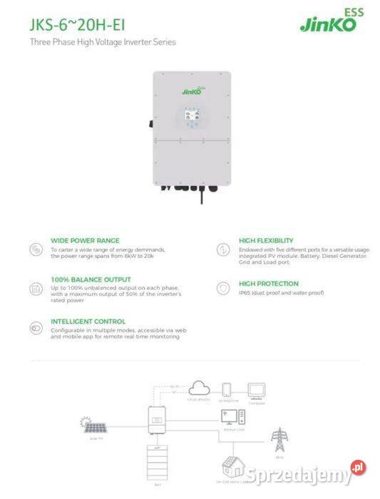 Wyprzedaż Jinko Solar falownik 12 kW JKS12H EI 3