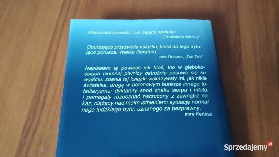 Los utracony Imre Kertsz przeł Krystyna Pisarska Gdańsk sprzedam