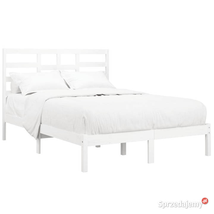 Rama łóżka biała lite drewno 140x190 WM3105776 Warszawa