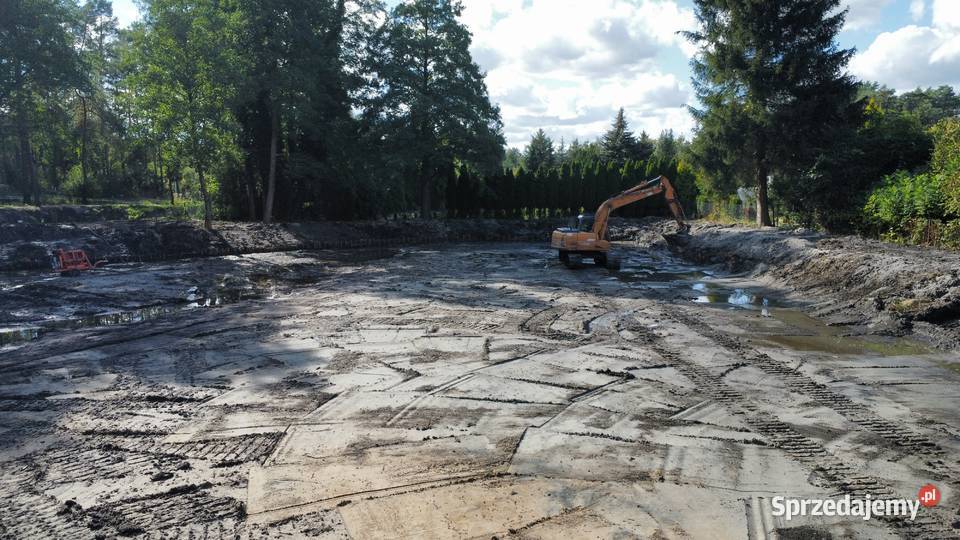 Kopanie odmulanie stawów koparka Long Murowana Goślina