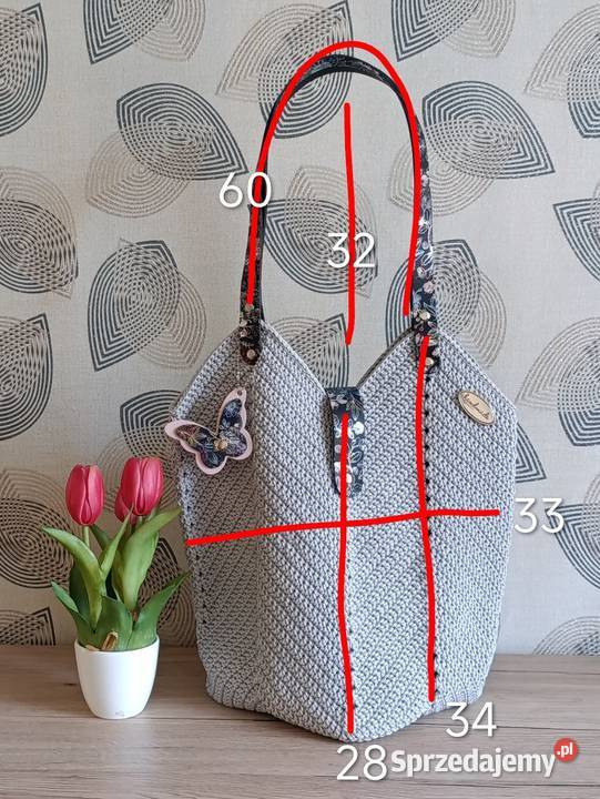 Torebka Tulipan na ramię HANDMADE Chełm