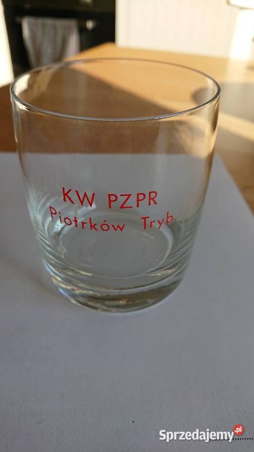 PRL Szklanka z Komitetu Wojewódzkiego PZPR łódzkie Ozorków