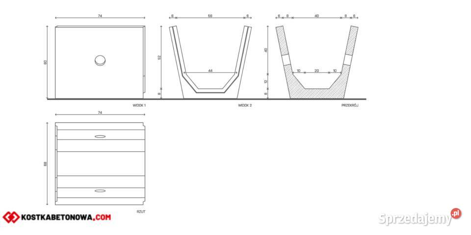 Betonowe Umocnienie Dna Rowu Koryto Krakowskie Wrocław
