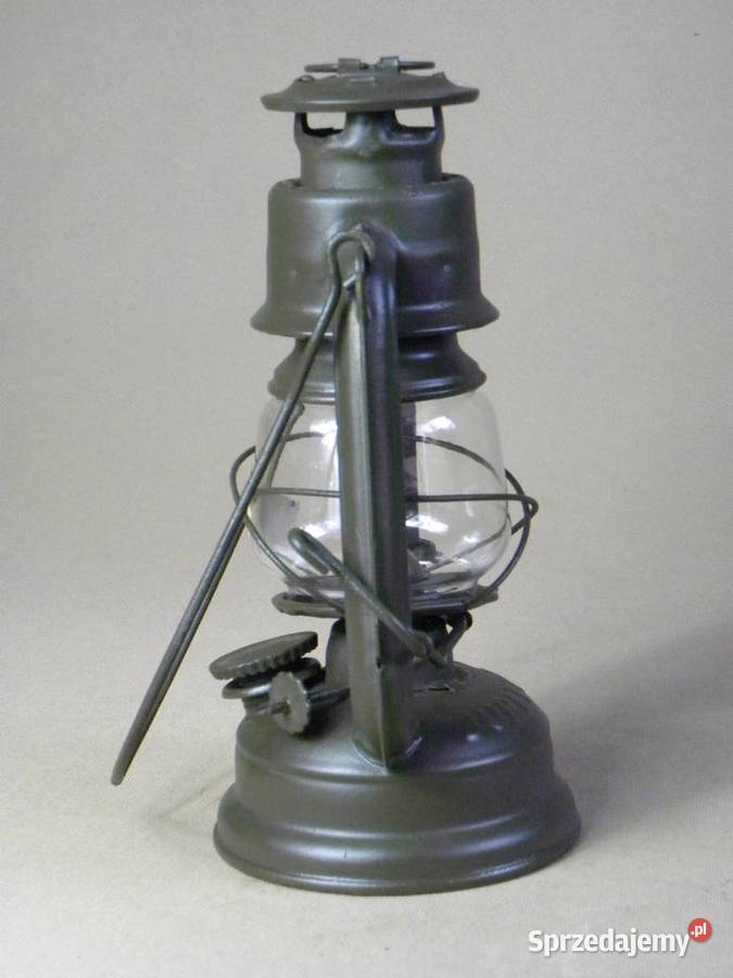 Polska lampa naftowa Jupiter 0 zielona Antyki Legnica