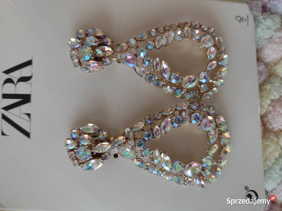 ZARA Wytworne duże kolczyki ślubne z Madrytu Kraków sprzedam