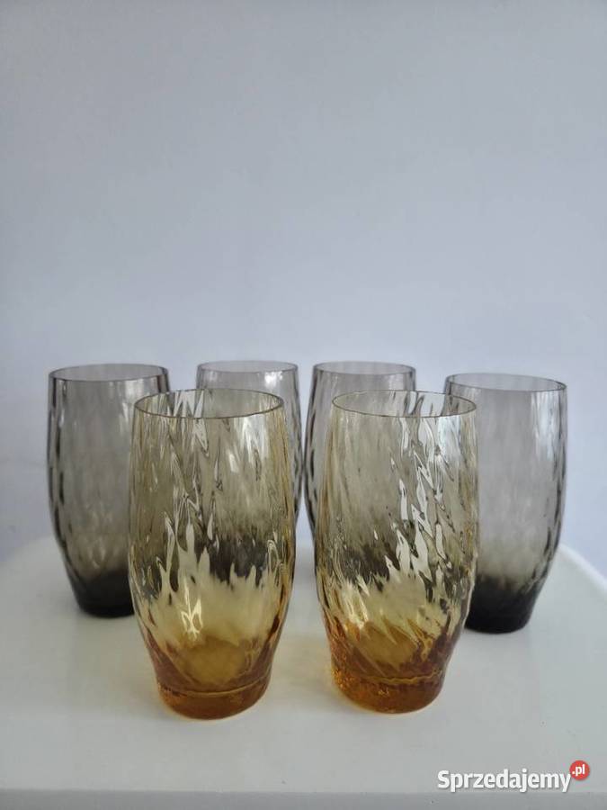 Szklanki PRL vintage Poznań