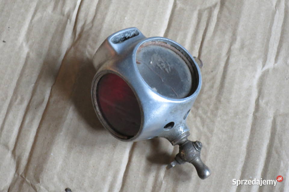 Lampa tył acetylen przedwojenny motocykl Lampy tylne Nysa sprzedam
